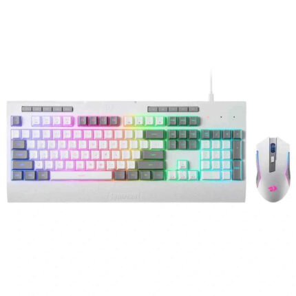 Redragon S151 RGB K525 Keyboard & M616 Mouse White Combo