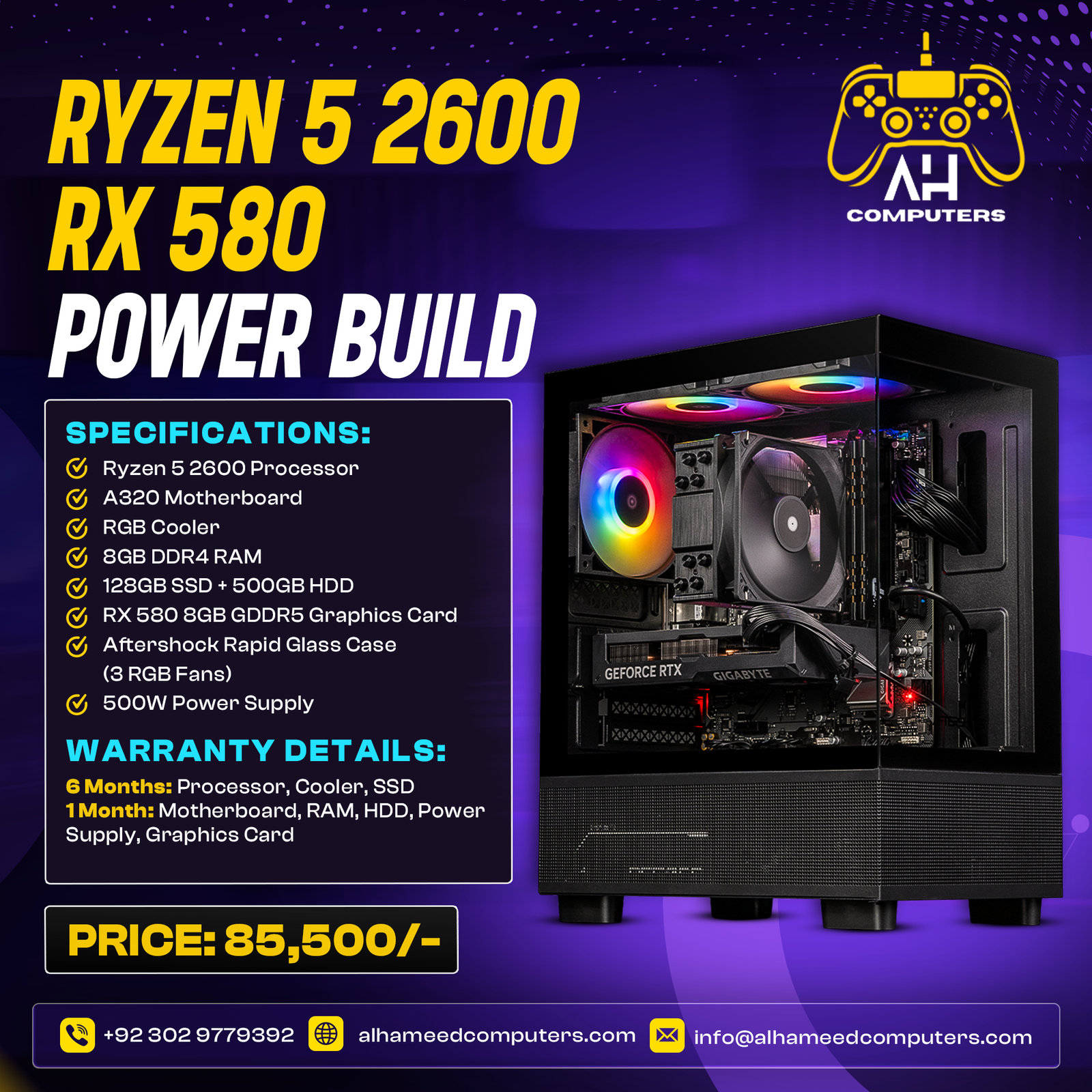 ryzen-5-2600-rx-580-1080p-budget-gaming-pc.png RX 580 8GB Ryzen 5 2600 1080p Budget Gaming PC - Image 1