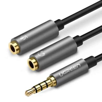 UGREEN 3.5mm to Dual Female Audio Splitter Cable Black