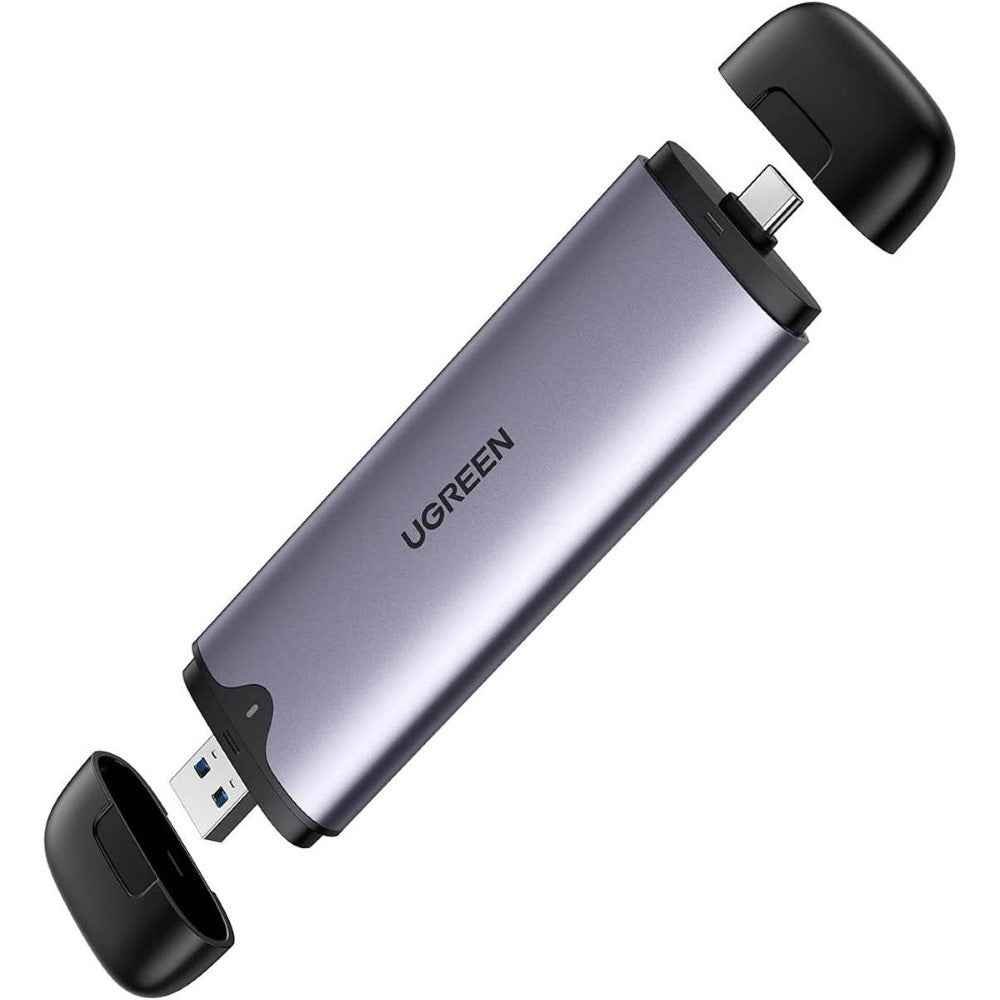 ugreen-usb-c-usb-a-m2-m-key-nvme-ssd-enclosure-10gbps.jpg UGREEN USB-C USB-A M.2 M-Key NVMe SSD Enclosure 10Gbps - Image 1