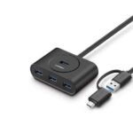 UGREEN USB 3.0 Hub with USB-C Port 1m Cable Black