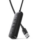 USB 3.0 4-Port USB-A Hub Black 0.25M Cable