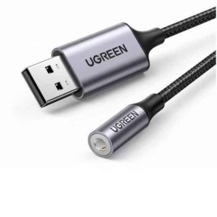 USB-A to 3.5mm External Stereo Sound Adapter