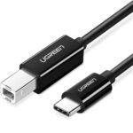 USB-C 2.0 to USB-B 2.0 Printer Cable Black 2M