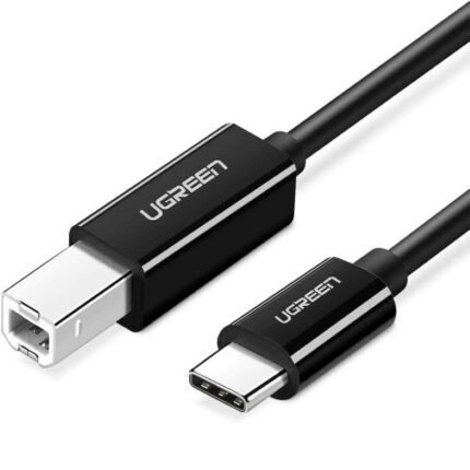 USB-C 2.0 to USB-B 2.0 Printer Cable Black 2M