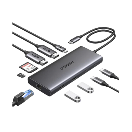 USB-C to HDMI VGA Hub 4K 60Hz with 10Gbps, RJ45 & PD