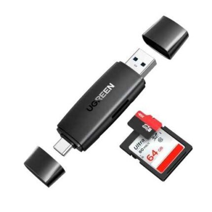 USB-C + USB TF SD 3.0 Card Reader Black 80191