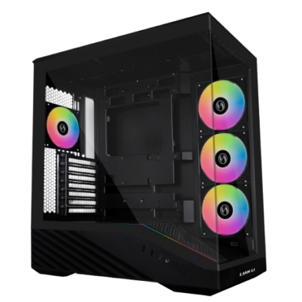 V100 Black Gaming PC Case with 4 ARGB Fans and Hub