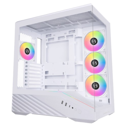 V100 White Gaming Case with 4 ARGB Fans & Hub