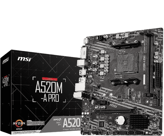 MSI A520M-A PRO Reliable AM4 A520 Micro ATX Motherboard - Image 1