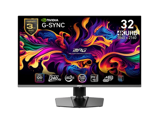 msi-mpg-321urx-4k-qd-oled-240hz.png MSI MPG 321URX 32 Inch 4K QD OLED Gaming Monitor 240Hz - Image 1