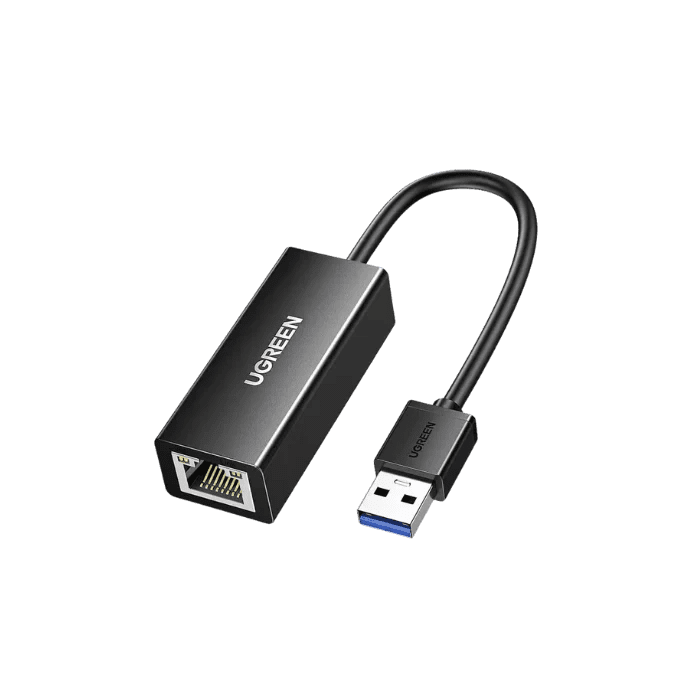 USB 3.0-A to Gigabit Ethernet Adapter Black 10cm 20256 - Image 1