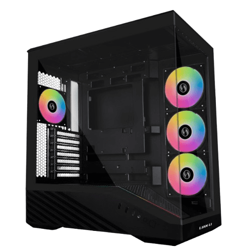 V100 Black Gaming PC Case with 4 ARGB Fans and Hub - Image 1