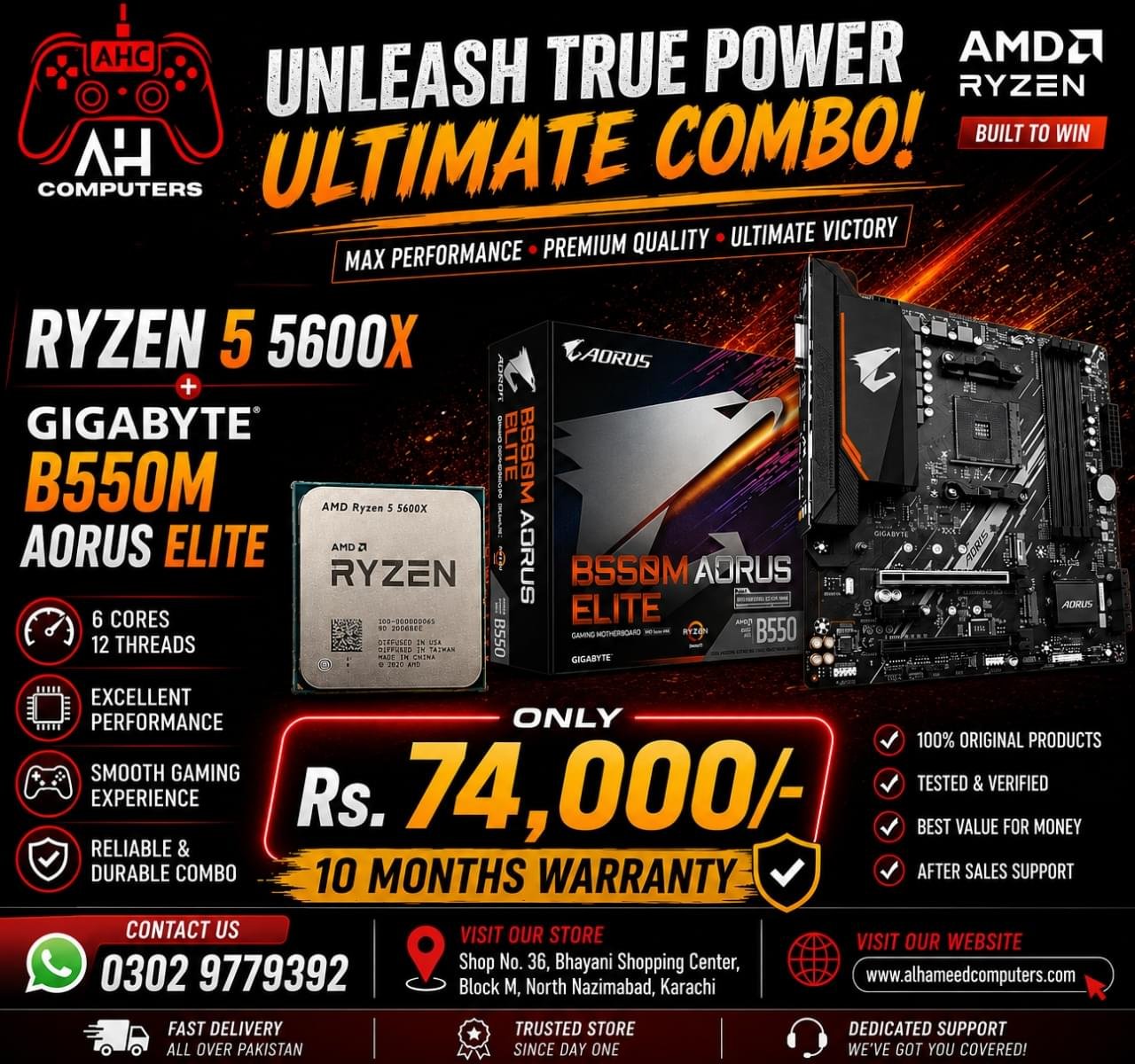 Powerful Ryzen 5 5600X + B550M AORUS