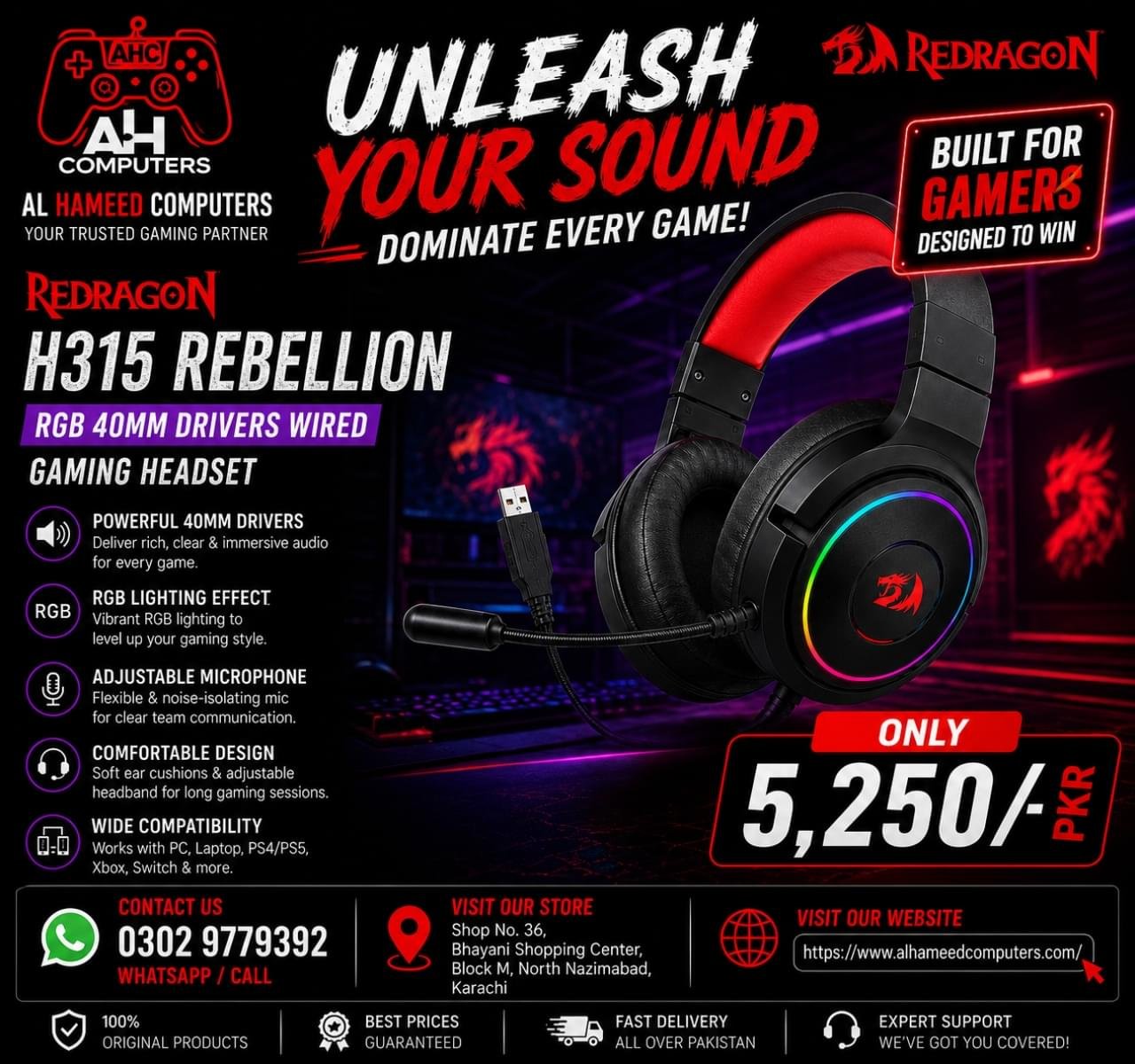 Redragon Rebellion H315