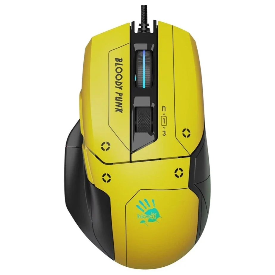 Bloody W70 Max RGB Gaming Mouse ( Punk Yellow)
